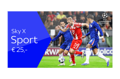Stream dir jetzt Sky X Sport um nur € 25 mtl. statt € 35,99 mtl. - selbstverständlich monatlich kündbar. TIPP: Alle Filme & Serien jetzt zusätzlich 1 Jahr GRATIS!